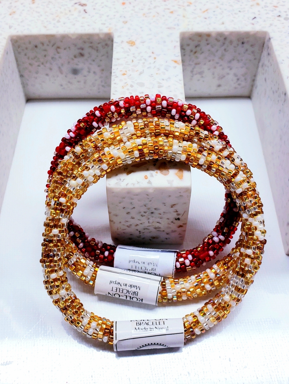 CHRISTMAS -Original Roll-On Christmas Bracelets, Set of 3 bracelets, 7" round,#4